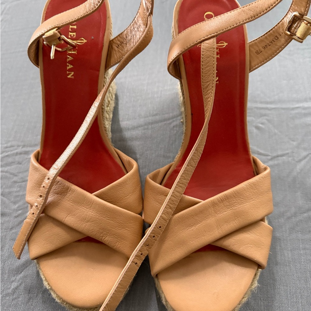 Cole Haan Tan Espadrille Sandals